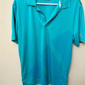 Men’s Adidas Turquoise Blue 80’s-90’s Retro Golf Shirt Sz M Y2K Happy Gilmore